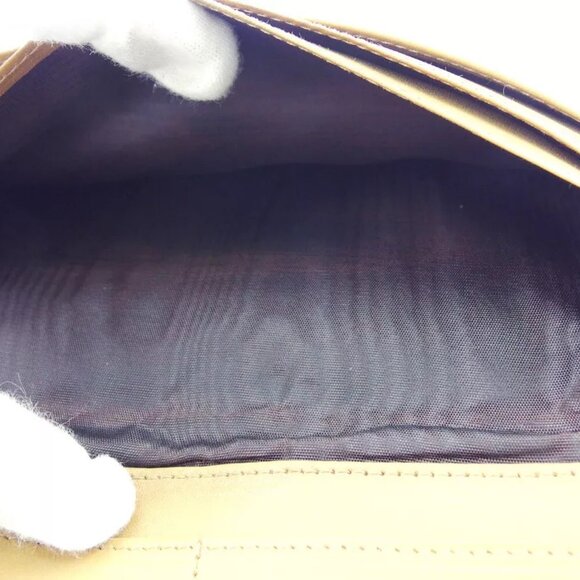 CELINE length wallet macadam beige PVC ?~ leather Authentic used - Picture 8 of 9